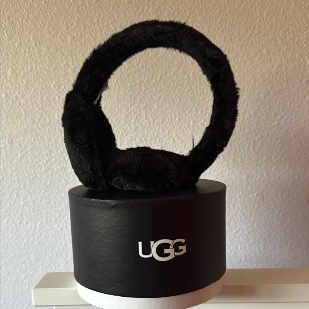UGG Black Plush Earmuffs